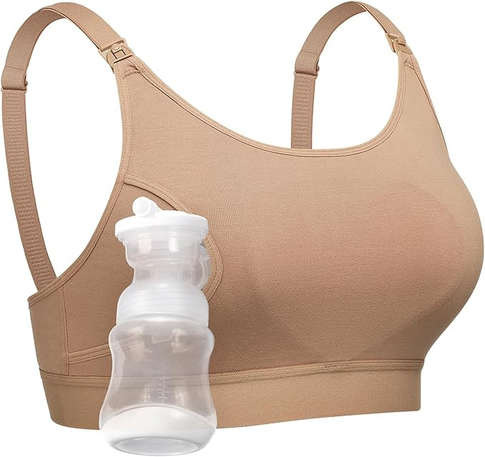 Momcozy Hands Free Pumping Bra, Adjustable Breast-Pumps Holding and Nursing Bra, Pumping & Nursin... | Amazon (US)
