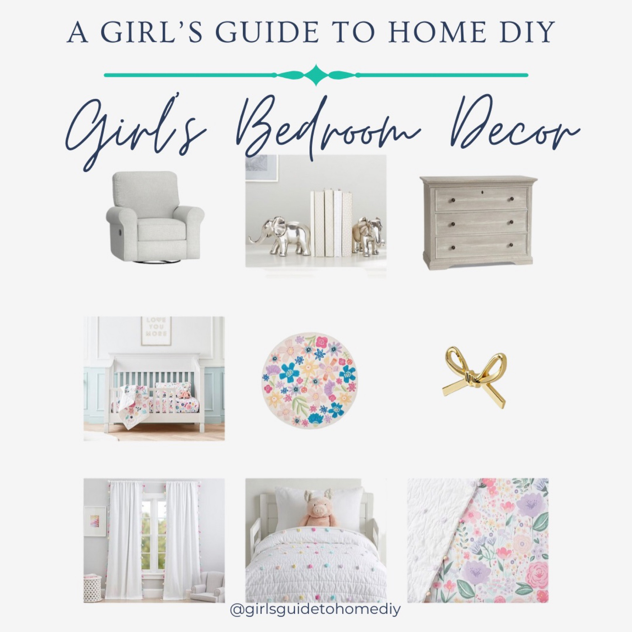 Creating a feminine colorful girls bedroom is easier then you think with these great finds from Pottery Barn Kids!

#LTKhome #LTKkids #LTKbaby
