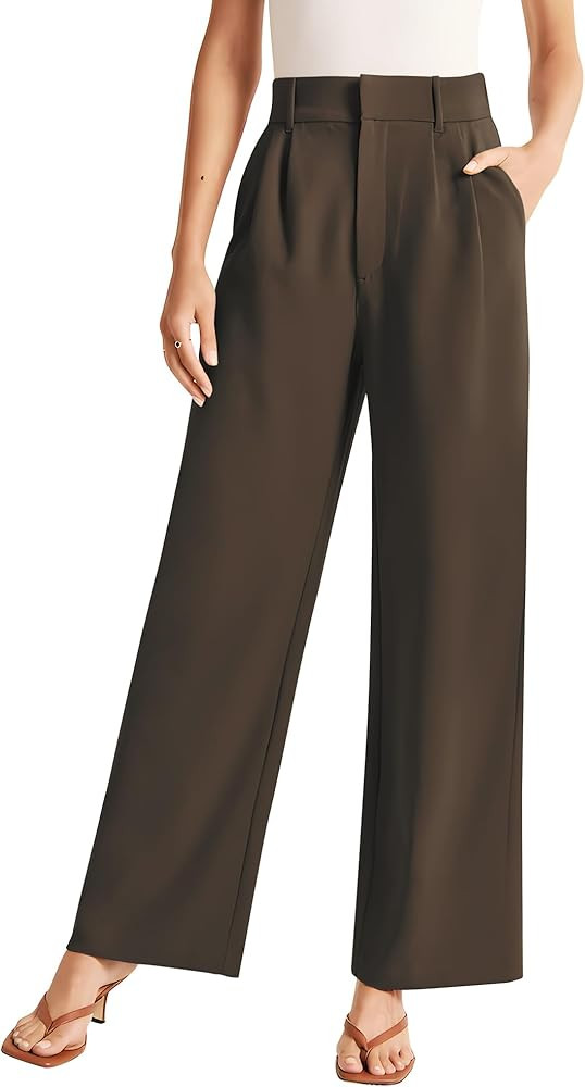 Sarin Mathews High Waisted Wide Leg Pants for Women Business Casual Dress Pant Palazzo Long Work ... | Amazon (US)