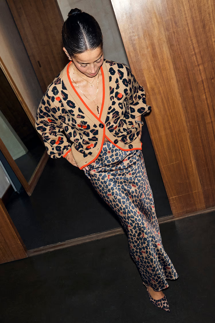 Cherry Leopard Dorris Skirt | Never Fully Dressed (UK & IE)