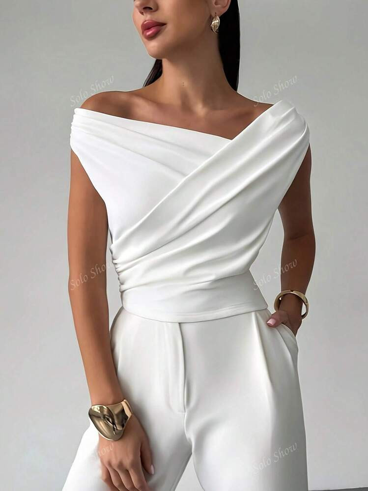 $10.09
$13.99
-28%
Pay now or in 4 payments of $2.52 

Save $0.50 off this item after joining.
Women's Elegant V-Neck Sleeveless Top - Semi-Transparent Stretch, With Pleated Detail, Versatile All-Season Blouse, Suitable For Casual And Formal Wear, V-Neck Design
5.00
(2)
Size
US
Size Guide
4 (S)
6 (M)
1 Left
8/10 (L)
12 (XL)
Not your size? Tell me your size
 | SHEIN