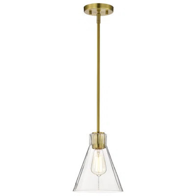 Gianna - 1 Light Medium Pendant - Brushed Nickel Finish - Clear Glass | Wayfair North America