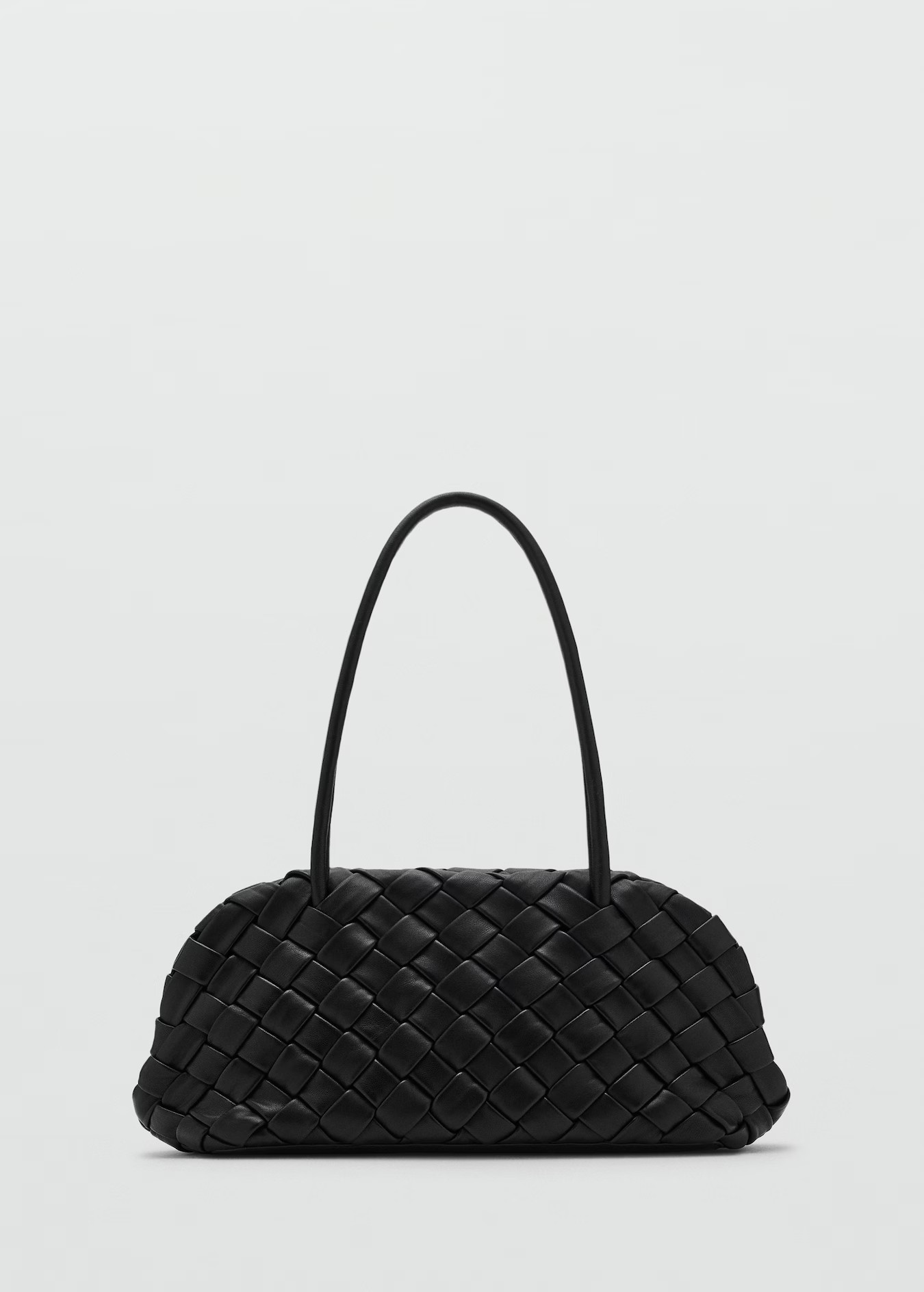Braided leather shoulder bag - Women | MANGO United Kingdom | MANGO (UK)
