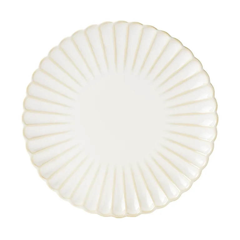 The Pioneer Woman Colette Stoneware Dinner Plate, Cream | Walmart (US)