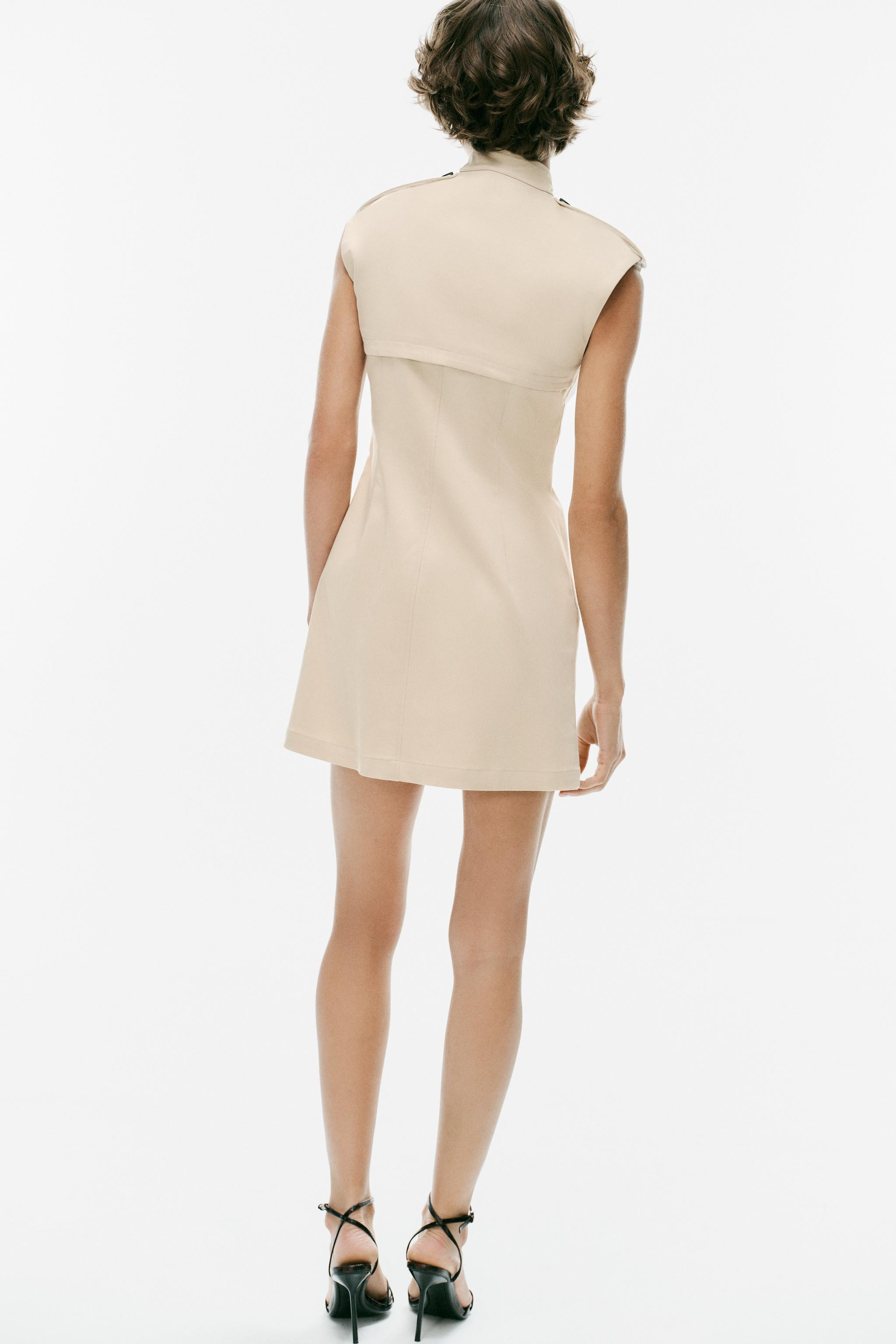 TRENCH MINI DRESS WITH SLIT | Zara US