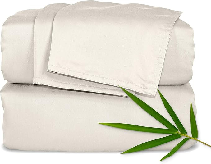 Pure Bamboo Full Sheets, Genuine 100% Organic Viscose Derived from Bamboo Bed Sheet Set, Luxuriou... | Amazon (US)