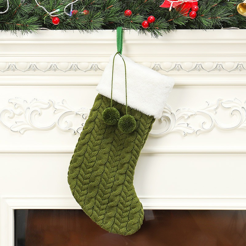 Classic Christmas Knit Stockings, 17 inches Large Size Cable Knitted Xmas Stockings, Rustic Perso... | Walmart (US)