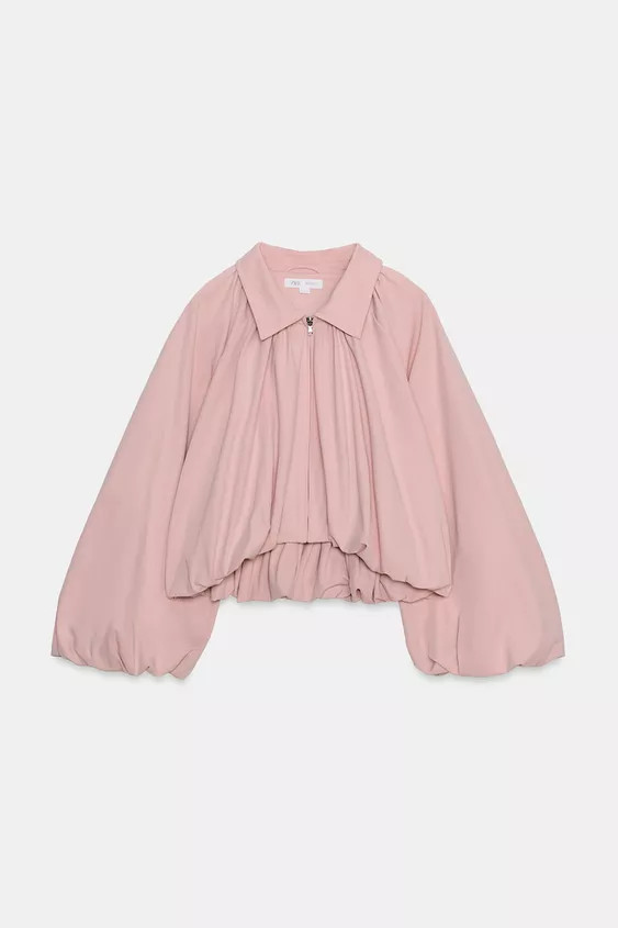 PUFF SLEEVE BOMBER JACKET | Zara US