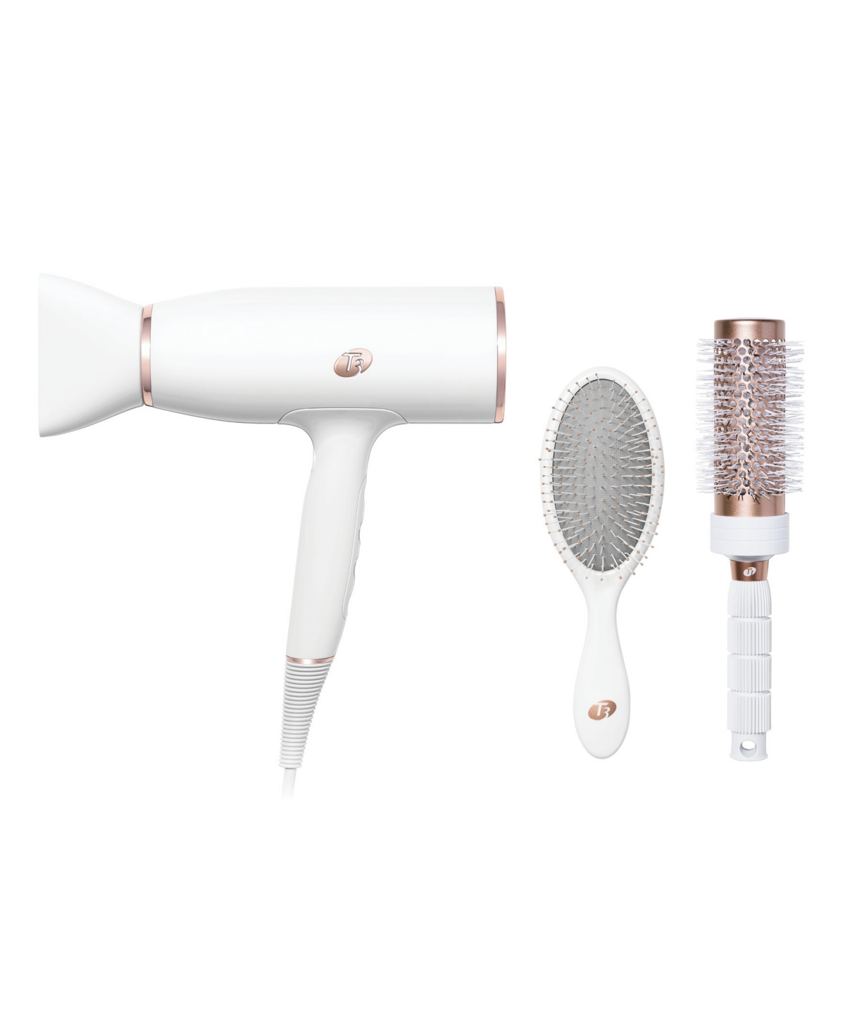 T3 AireLuxe Professional Hair Dryer and Brush Set - White | Macy's