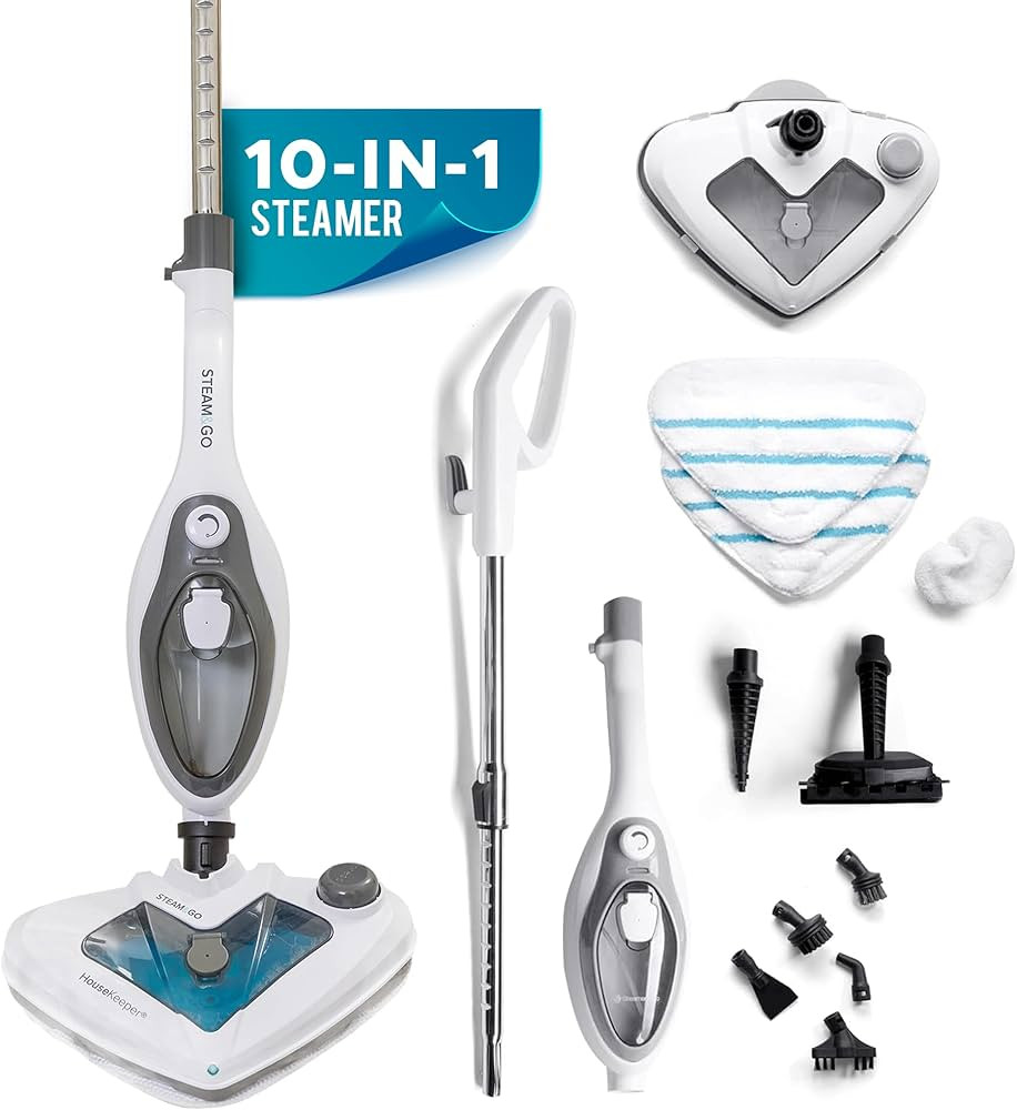 Steam and Go 10-in-1 Steam Mop - Floor Steamer with Detergent Chamber and Detachable Handle for T... | Amazon (US)