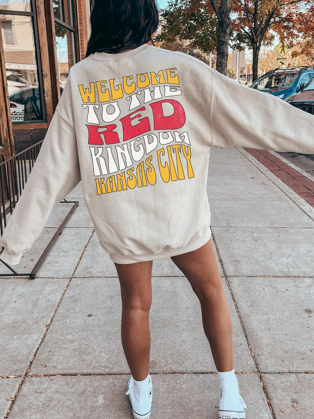 Kansas City Football Chiefs Retro Style Sweatshirt, Chiefs Fan Gift Crewneck, KC Football Sweatsh... | Etsy (US)