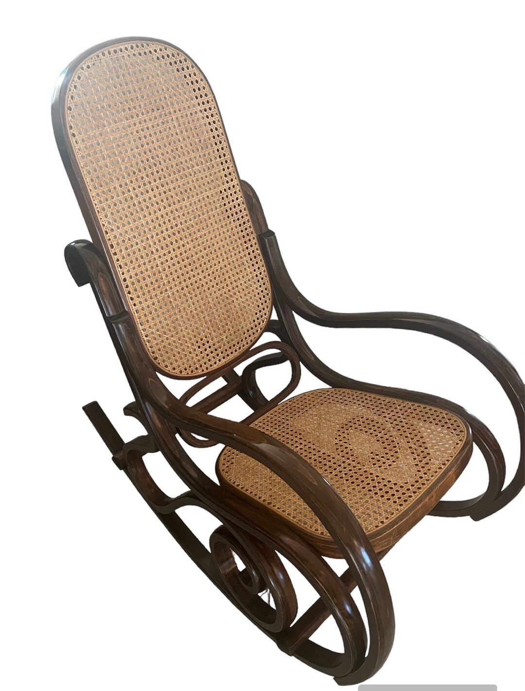 Vintage Bentwood Rocker/ Classic Thonet Style Bentwood Rocker / Bohemian Rocking Chair - Etsy | Etsy (US)