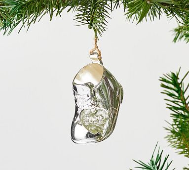 Baby's First Christmas 2022 Boot Ornament | Pottery Barn (US)