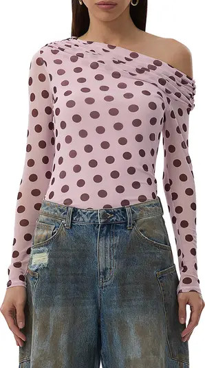 Barry One-Shoulder Mesh Top | Nordstrom