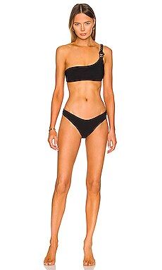 Zimmermann Tropicana Asymmetrical Bikini Set in Noir from Revolve.com | Revolve Clothing (Global)