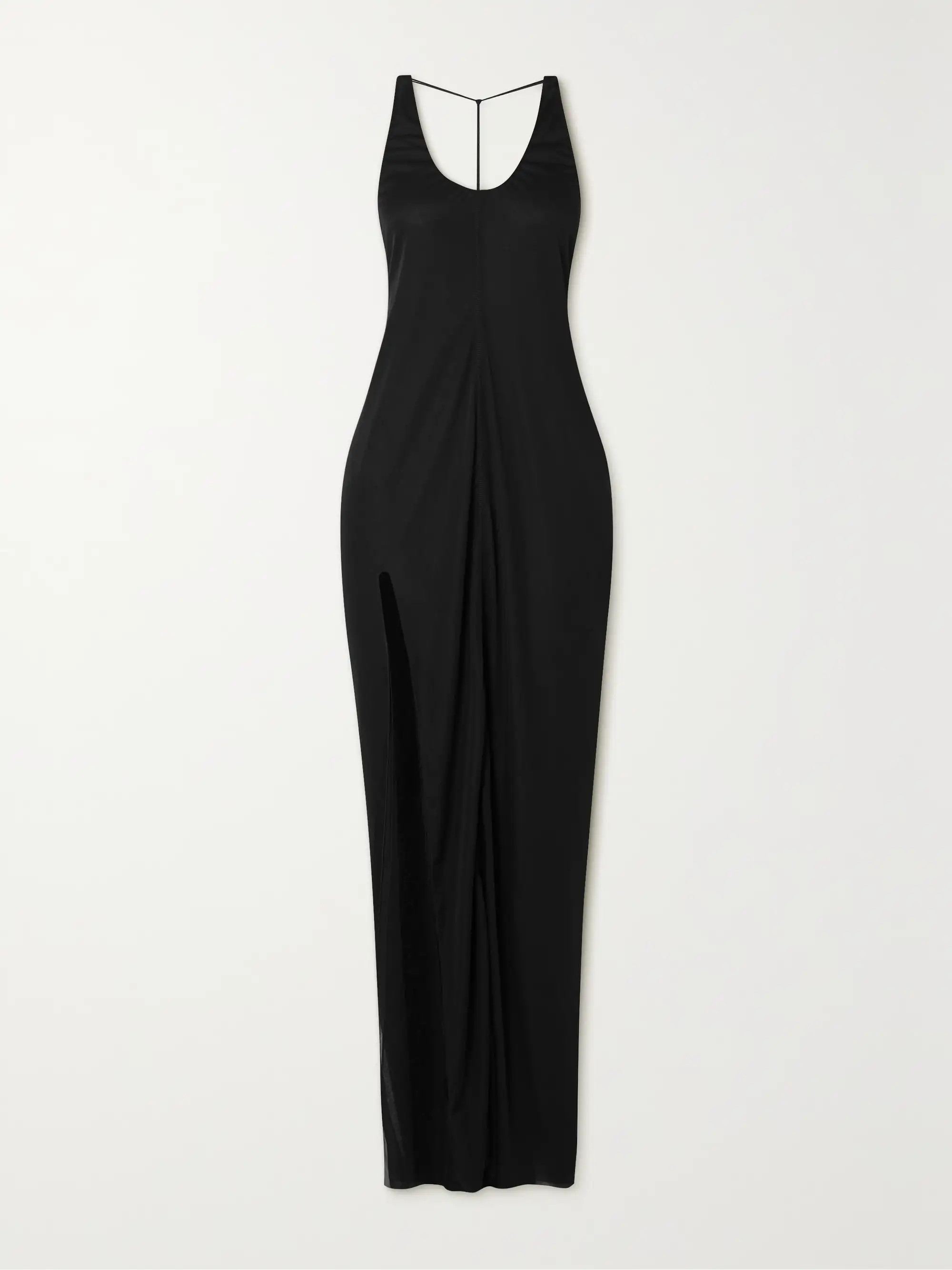 Open-back ruched satin-jersey halterneck maxi dress | NET-A-PORTER (UK & EU)