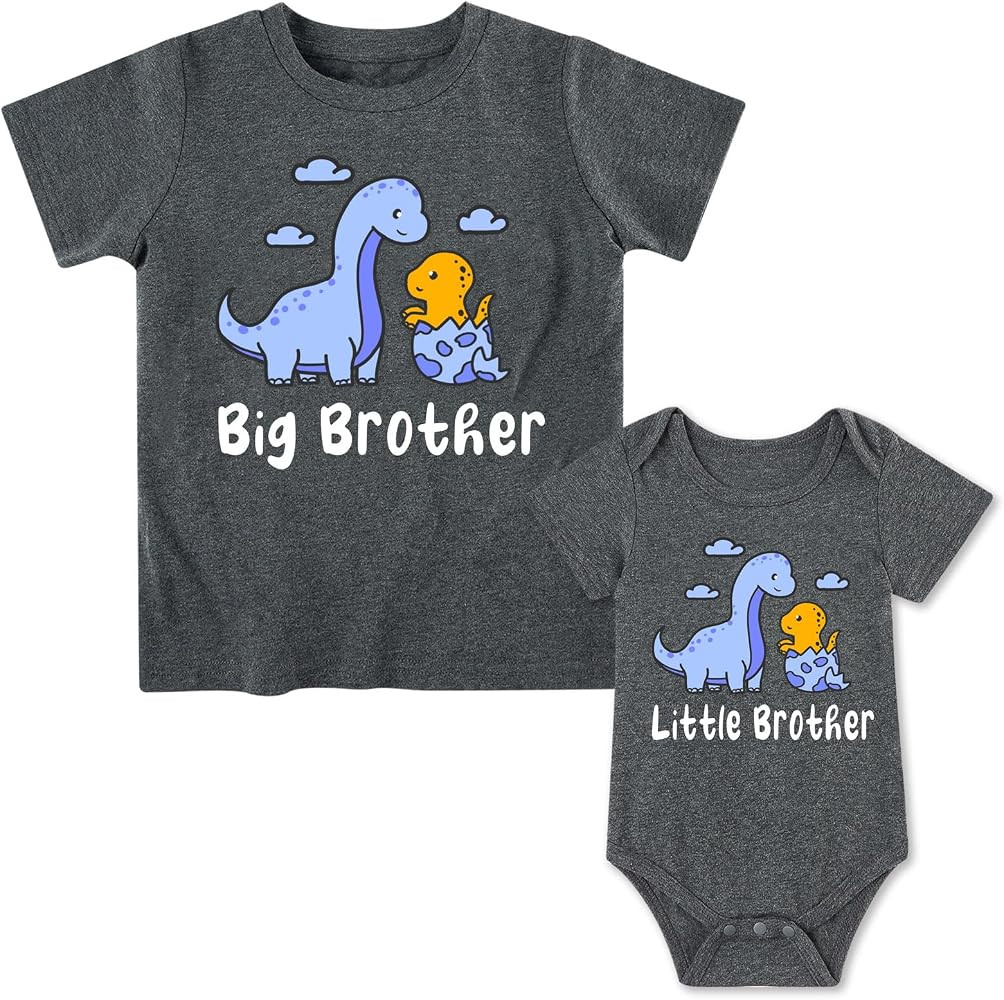 Funnycokid Big Brother Little Brother Matching Outfits Toddler Lil Bro Boy Shirts Set Baby Gifts ... | Amazon (US)