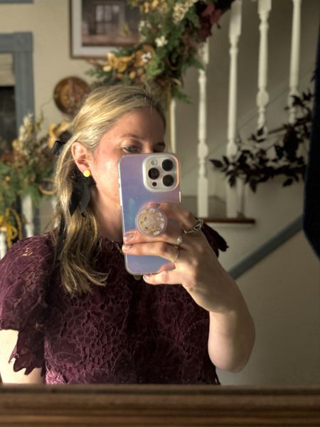 Wore this velvet-esque lace top from Anthropologie to the Nutcracker last night and got so many compliments. It’s just so pretty! Paired with bow earrings and bow in my hair. 

Anthro, holiday fashion, Christmas outfit, Holiday party, Amazon, Madewelll

#LTKHoliday #LTKparties #LTKstyletip