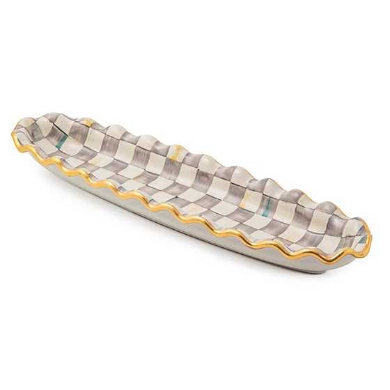 Sterling Check Ceramic Hors d'Oeuvre Tray | MacKenzie-Childs
