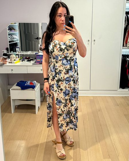 Love this midi dress from Abercrombie. This pattern is sold out but they have lots of others. Wearing a medium here. 

#LTKTravel #LTKSeasonal #LTKWedding