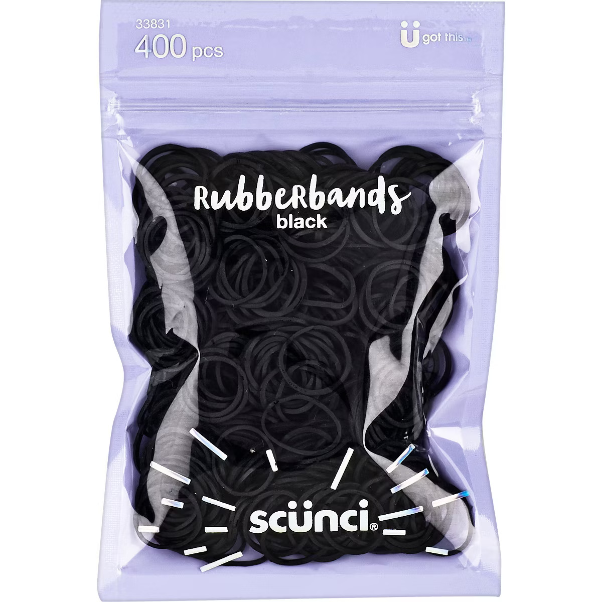 scunci Hair Elastic Hair Ties - Black - 400ct | Target
