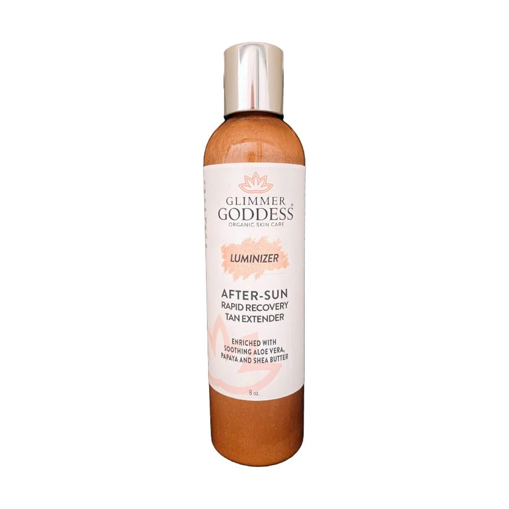 Organic After Sun Lotion & Tan Extender + Luminizing Shimmer | Glimmer Goddess