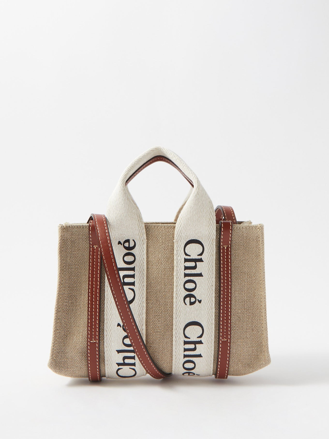 Woody mini canvas cross-body bag | Chloé | Matches (UK)