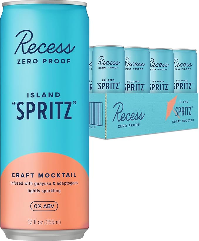 Recess Zero Proof Craft Mocktails, Alcohol Free Drinks, With Adaptogens, Non-Alcoholic Beverage R... | Amazon (US)