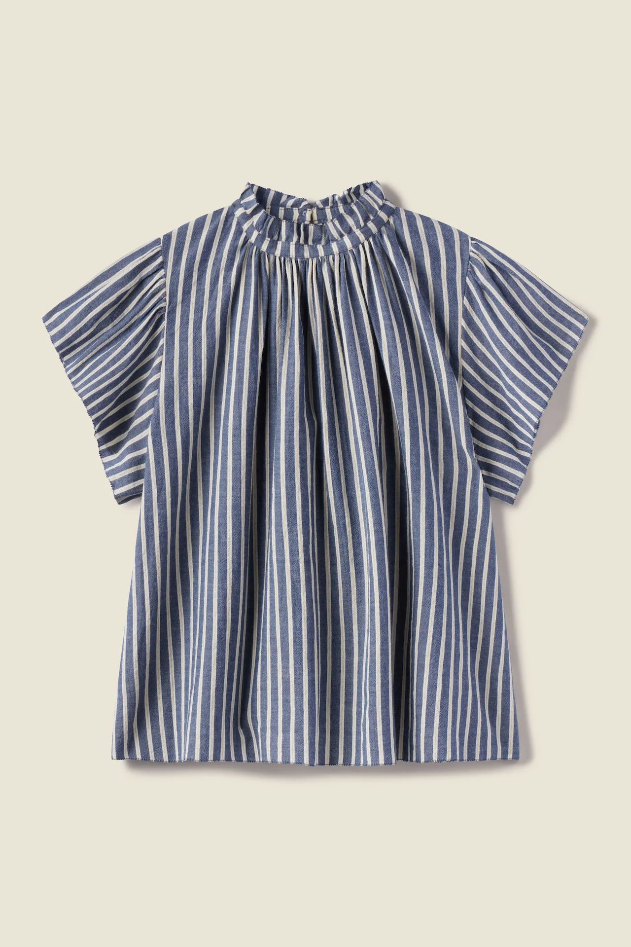 Carla Highneck Shirt Stardust Stripe | TROVATA