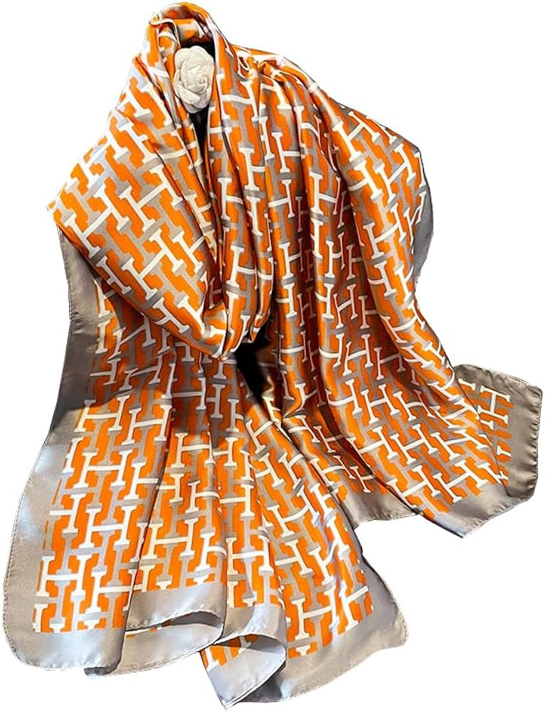 FairyCity Womens large Luxury Silk Scarf Satin Summer Scarf Lightweight Fashion Shawl Wrap | Amazon (US)