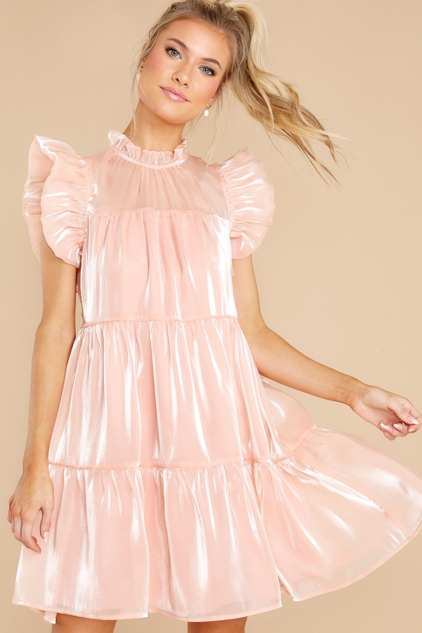 Embracing This Moment Peach Dress | Red Dress 