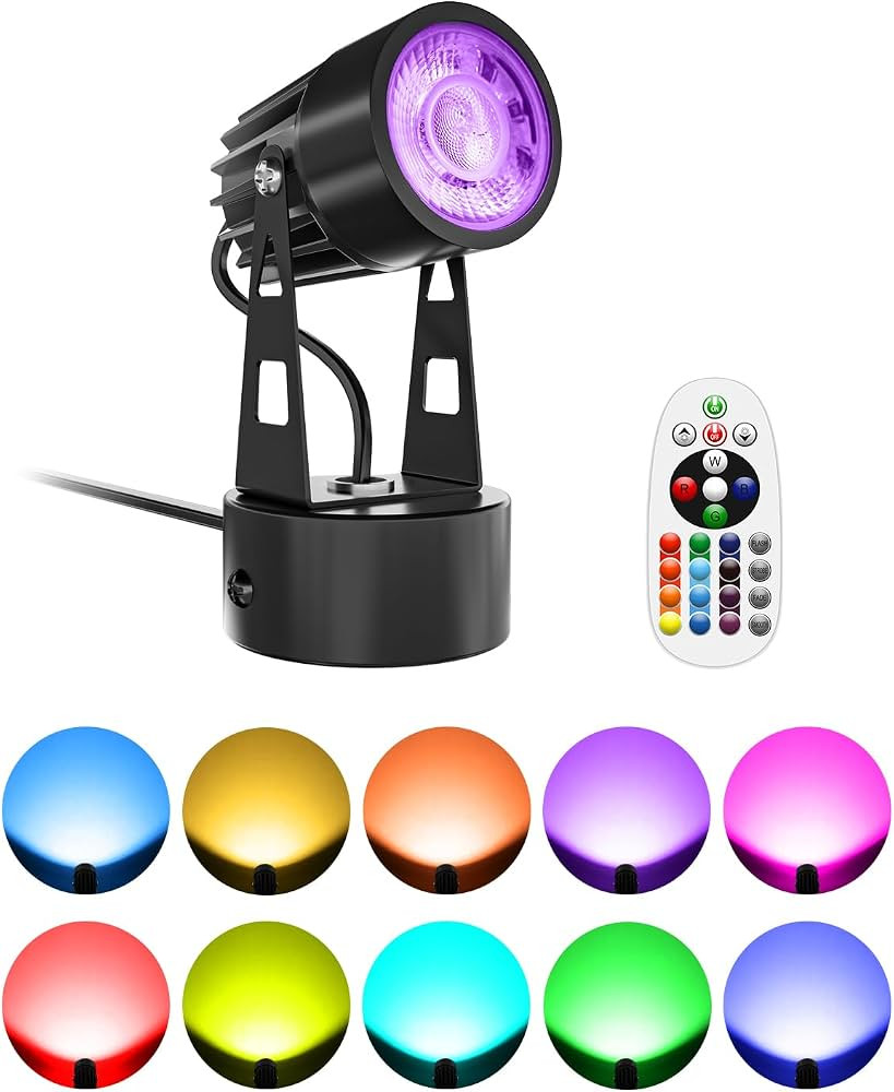 Spot Lights Indoor 3W RGB Uplighting Indoor Spotlight Lamp for Plants 120V Up Lights Christmas De... | Amazon (US)