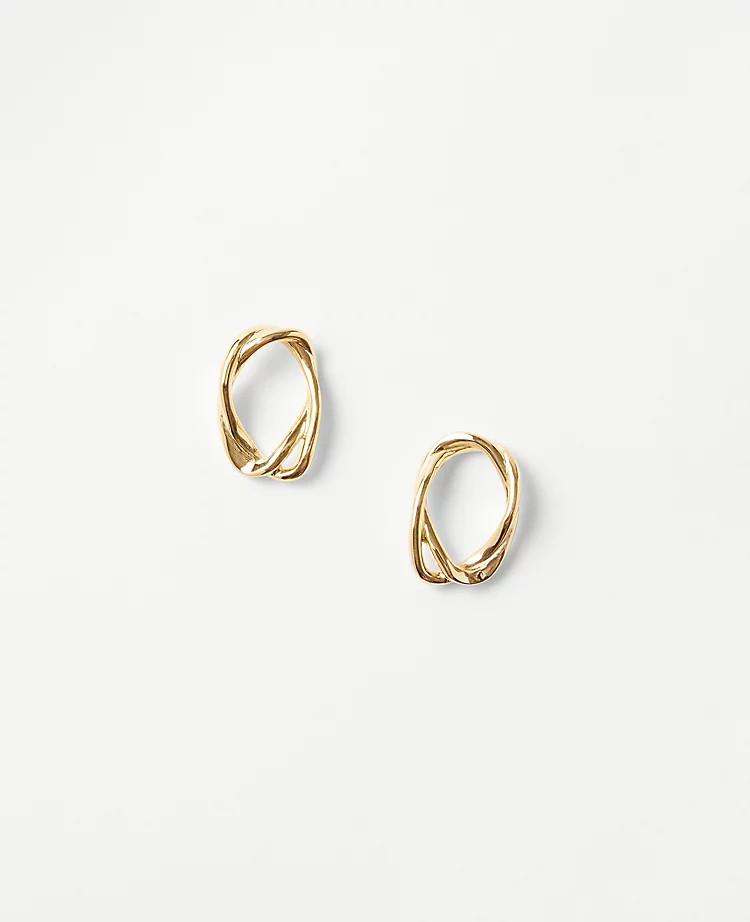 Twisted Metal Hoop Earrings | Ann Taylor (US)