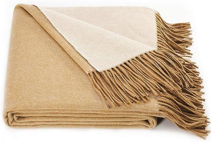 spencer & whitney Blanket Throws Wool Throw Blanket Cover Yellow Australian Wool Throws Cashmere ... | Amazon (CA)