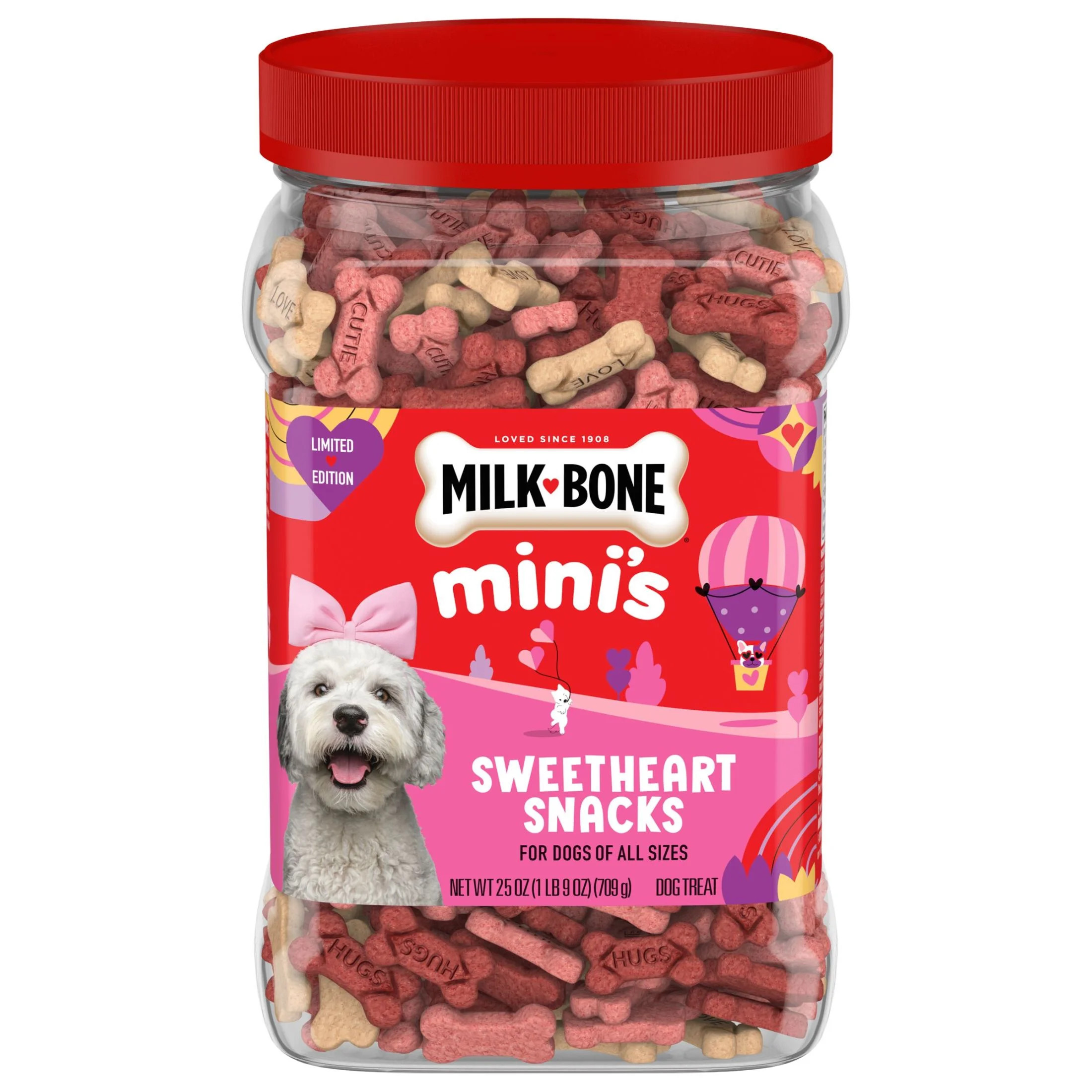 Milk Bone Sweetheart Snacks Mini’s Dog Treats, 25 oz Canister | Walmart (US)