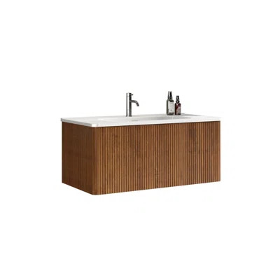 Minimalist Design Wall Mounted Bathroom Vanity | Wayfair Professional