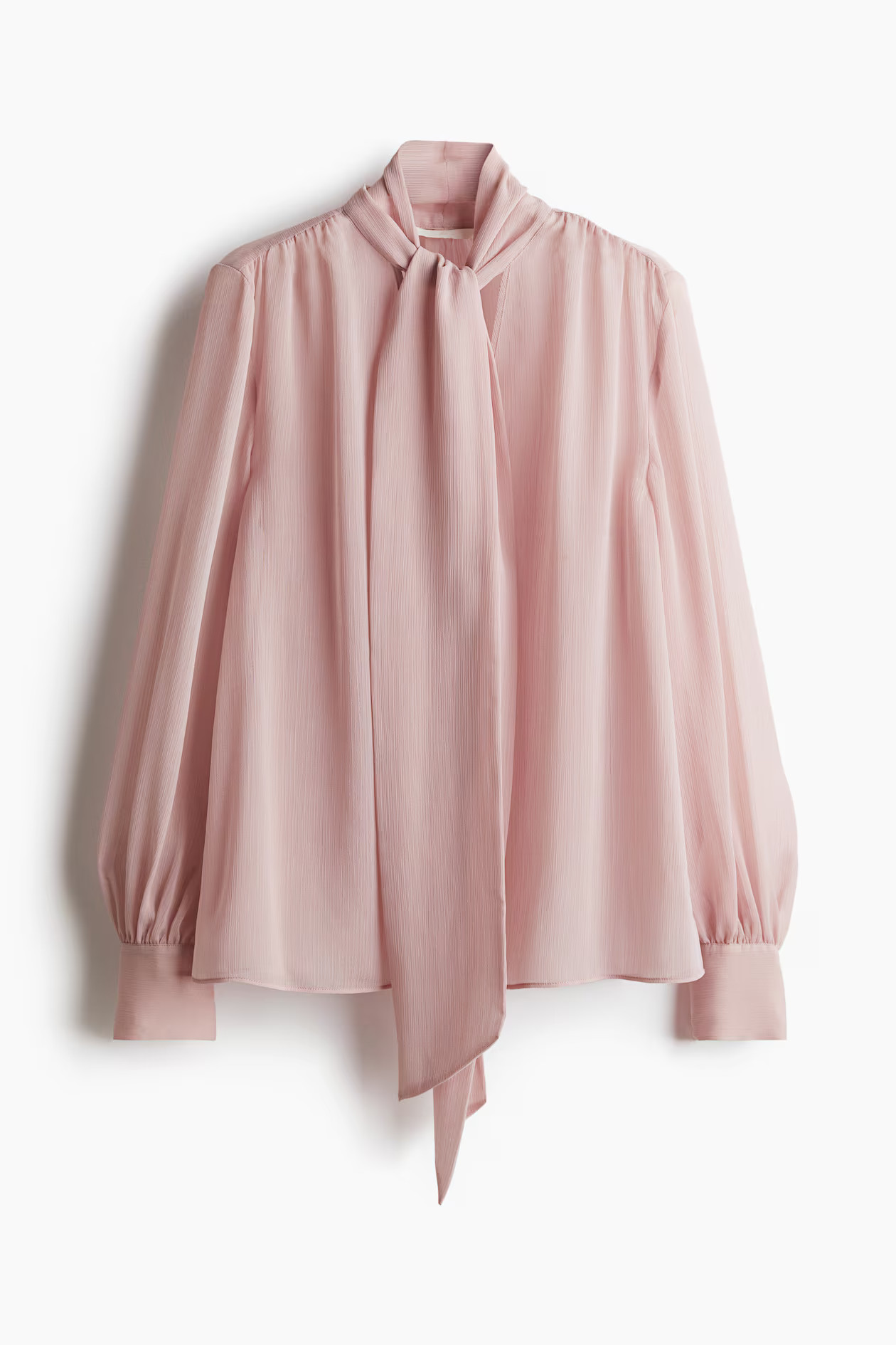 Blusa de gasa con lazada - Rosa claro - MUJER | H&M ES | H&M (FR, IT, ES, PT, BE)