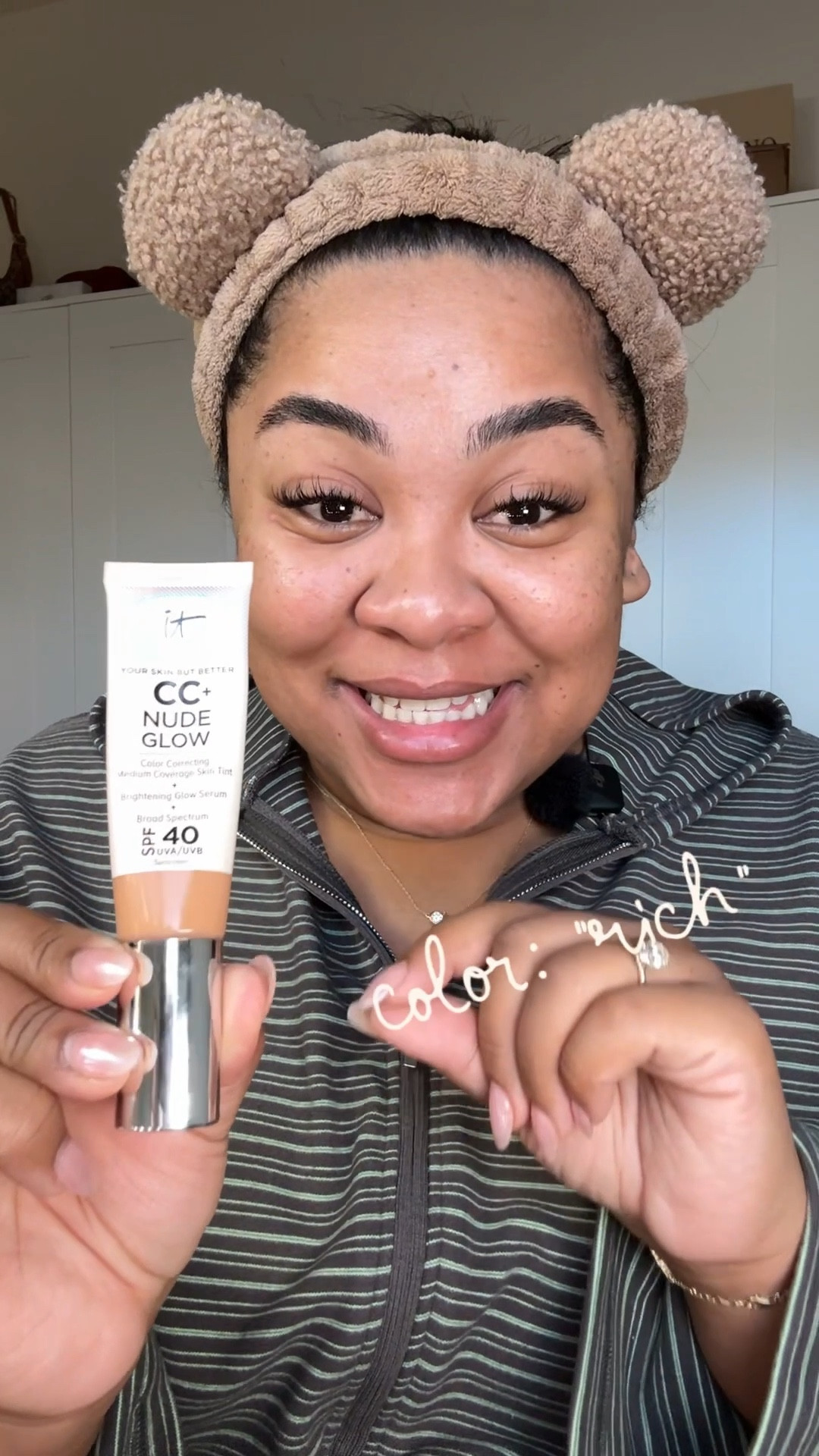 I am using the color “Rich” in this amazing CC Cream from IT Cosmetics!  #darkspots #ulta #ultafinds #makeuptips #makeup 

#LTKFindsUnder50 #LTKgrwm #LTKmorningroutine