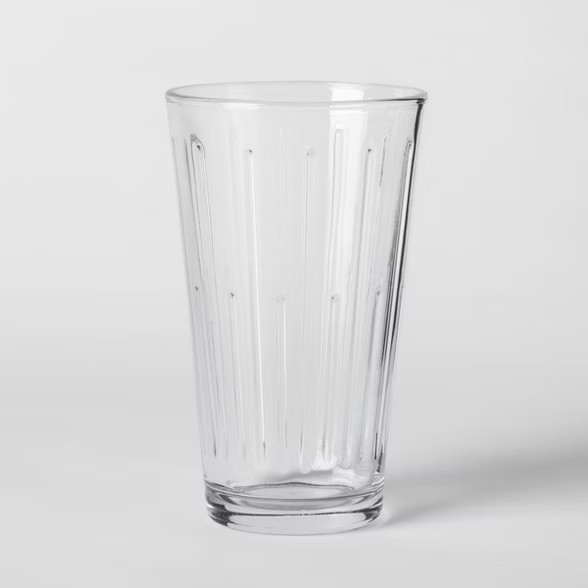 16oz 6pk Tall Pressed Glass Tumblers - Threshold™ | Target