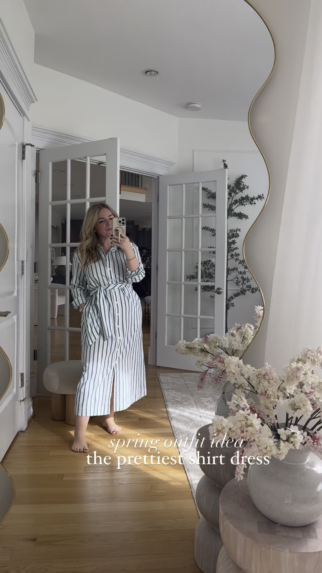 Spring outfit idea! This shirt dress is so pretty and I love that it ties at the waist. It’s a bit longer on me but I don’t mind. @target @targetstyle #targetstyle #shirtdress #dress #springoutfit #target 

#LTKWatchNow #LTKMidsize #LTKFindsUnder100