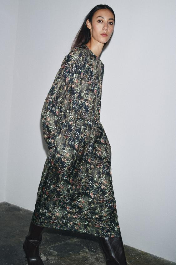 ZW COLLECTION FLORAL PRINT DRESS | Zara US