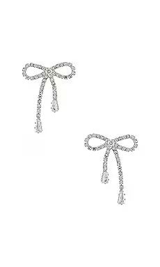 SHASHI Petite Bow Earrings in Silver from Revolve.com | Revolve Clothing (Global)