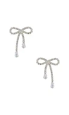 SHASHI Petite Bow Earrings in Silver from Revolve.com | Revolve Clothing (Global)