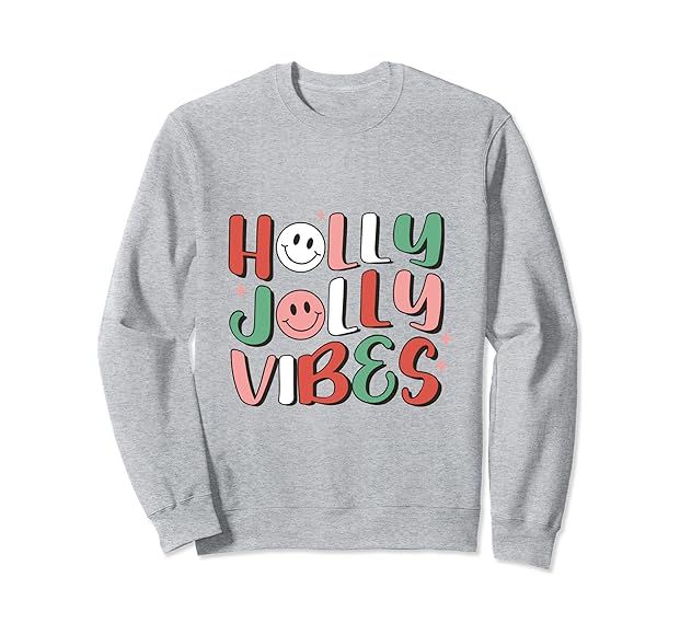 Winter Graphic Tees-Holly Jolly Sweatshirt | Amazon (US)