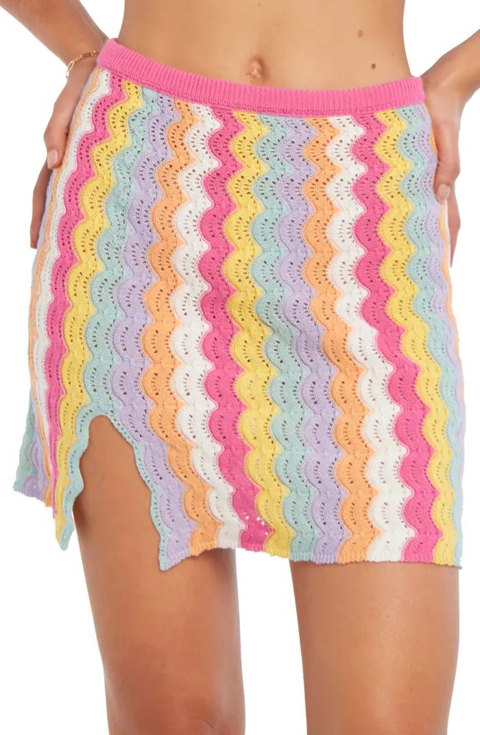 Holly Open Stitch Cover-Up Miniskirt | Nordstrom