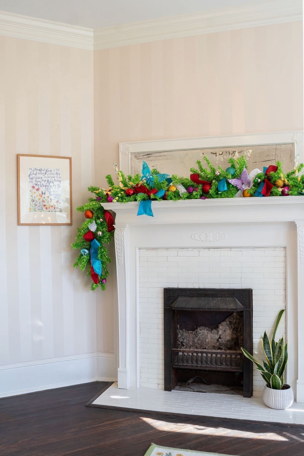 Another home renovation in the books for 2025! I used the Laura Ashley Cottonwood Pearlescent Stripe Linen Wallpaper to decorate this room in Minden’s Mysterious Yellow House.  Linking similar ornaments, garland, plants, and ribbon  


Home, home decor, home renovation, wallpaper, patterned wallpaper, home decor inspo, home inspo, living room decor inspo, renovation ideas, remodel inspo, room transformation, renovation project, home makeover, Amazon home finds, affordable home decor




#LTKOver40 #LTKHome