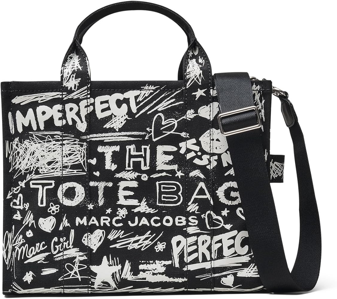 Marc Jacobs Women's The Punk Scribble Canvas Medium Tote Bag | Amazon (US)