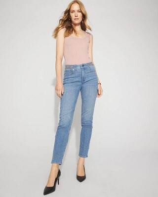 Women's Studded Detail High-Rise Slim Cropped Jeans in Soiree Original size 00 | White House Black Market | White House Black Market