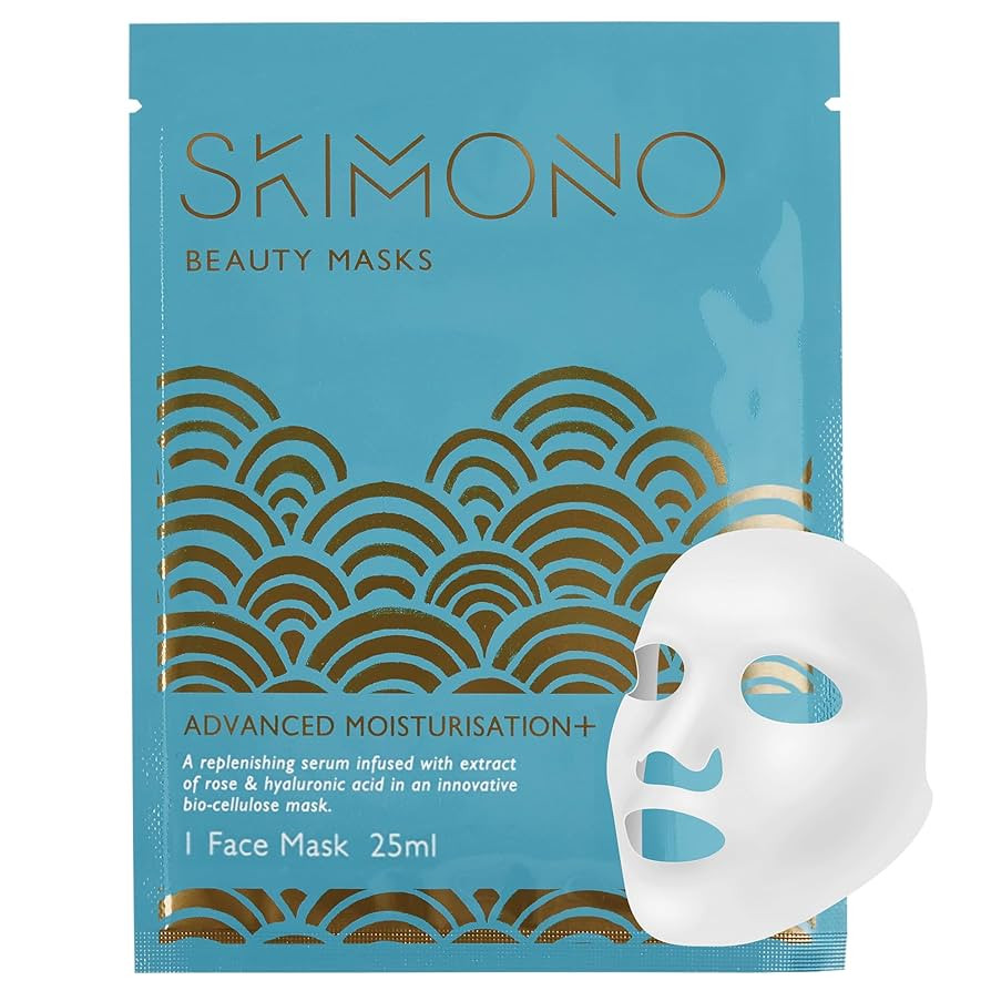 Skimono Hydration Boost Korean Face Mask (1 Pack)- Bio-Cellulose Sheet Mask with Hyaluronic Acid ... | Amazon (UK)