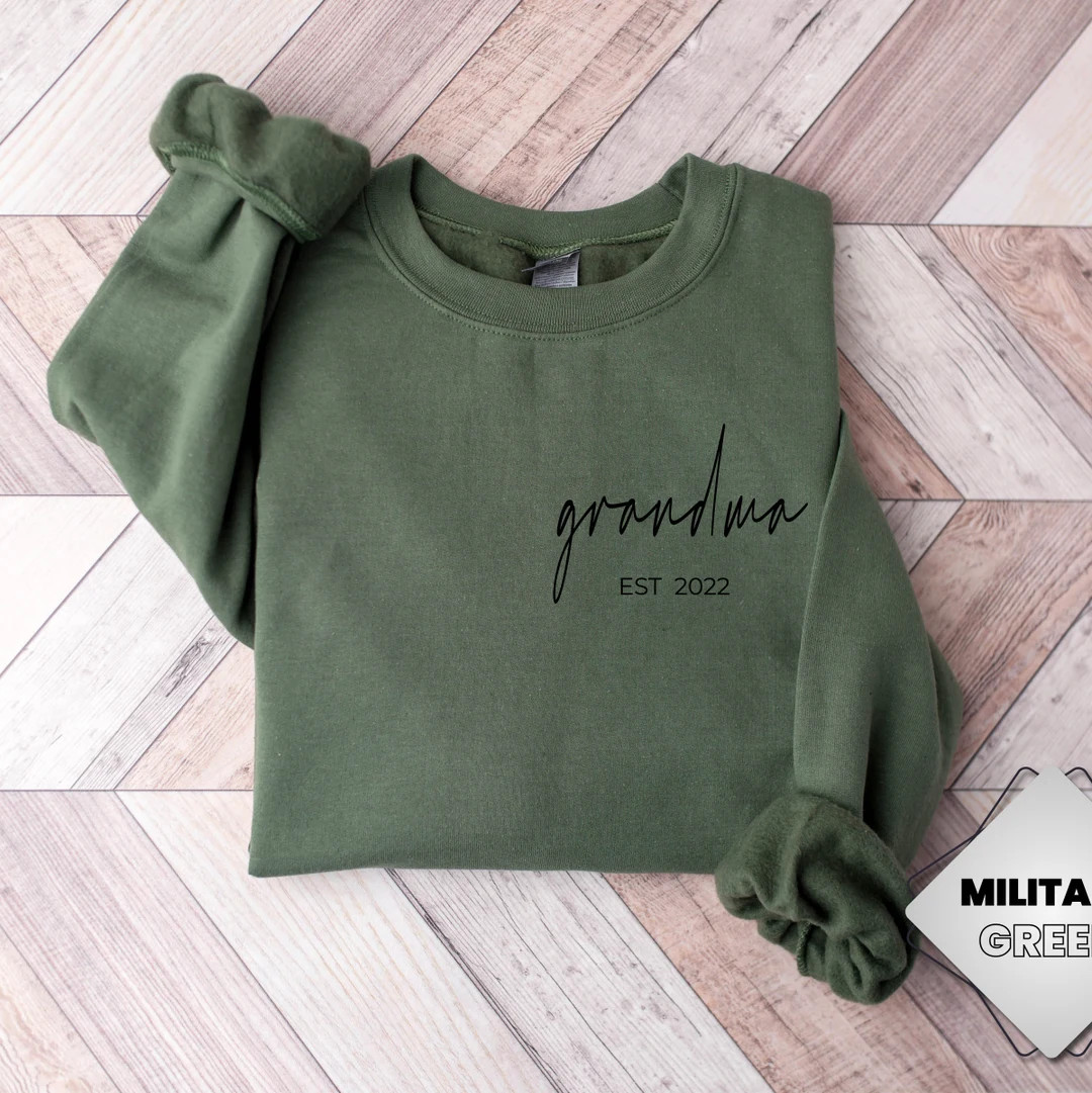 Customized Est Grandma Sweatshirt Grandma Gift Mother's - Etsy | Etsy (US)